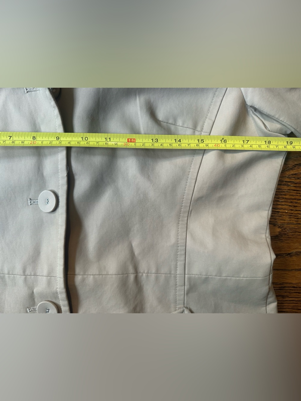 Ann Taylor LOFT Trench Coat Jacket Size 12 Tan Khaki Lightweight Classic - Picture 7 of 12